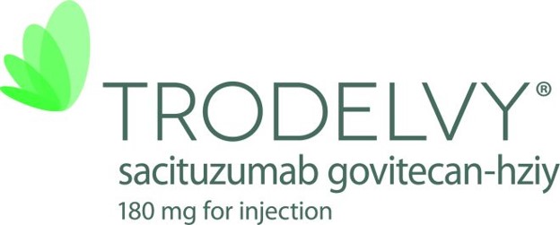 Trodevy logo with the text "sacituzumab govitecan-hziy 180 mg for injection".